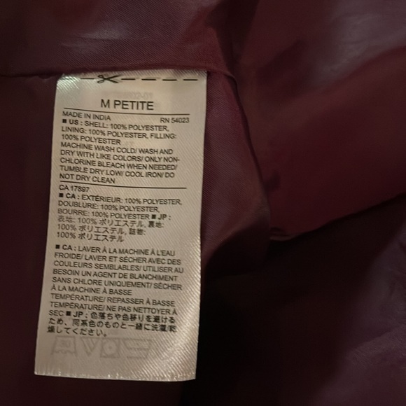 Banana Republic zip‎ front Quilted Vest petite M - Picture 4 of 5